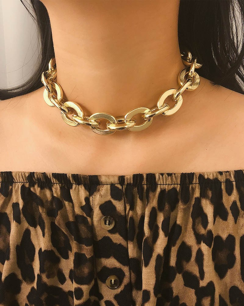 Chunky chain vintage necklace