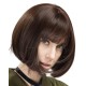 Brown synthetic straight short wig