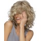 Golden curly short wig fiber synthetic