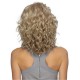 Golden curly short wig fiber synthetic