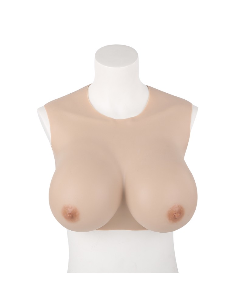 Collarless Medium Skin 100% Silicone Breast forms