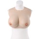 Realistic Round-Necked Silicone Breast Plate Polyester Filling