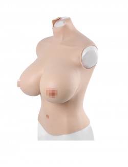 Polyester Filling G-cup Full Torso Silicone Breastplate