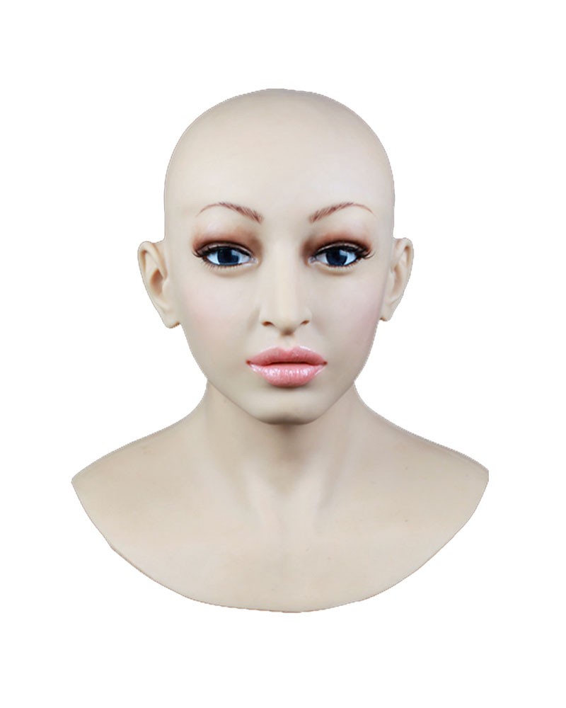 Masque Halloween Réaliste En Silicone - Visage Humain Effrayant Rouge - Taille Unique - Pour Fêtes Et Décorations