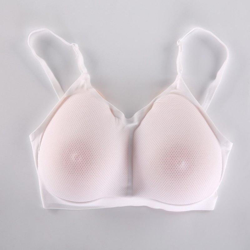 Waterdrop Silicone Breast Forms with Mesh Pocket Bra Set for Mastectomy  (Nude C Cup- 800g) in Dubai - UAE