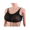 Cross-dressing bra there triangle silicone breast forms & bra set