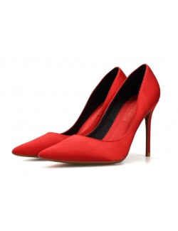 Red pointed pumps stilettos large size for trans girl
