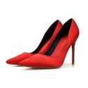 Red pointed pumps stilettos large size