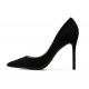 High heel pumps black suede 100mm heel