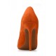 Orange suede heel pumps 100 mm heel
