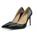 Black matt pointed heels large size