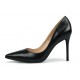 Black matt pointed heels large size