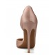 Chaussure en satin nude grande taille