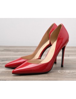 Red patent high heel pumps sexy