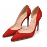 Escarpins à talons daim orange grande taille
