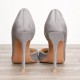 Grey suede stiletto shoe wide width heels