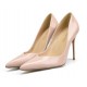 Off-white sexy pointy toe heel pumps V cut