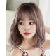 Brown natural short synthetic wig