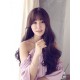 Long synthetic curly wig with bangs 60 cm