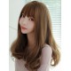Long synthetic curly wig bangs 55 cm
