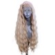 Curly blonde lace front long wigs