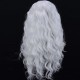 Perruque blanche longue lace front 