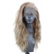Long curly lace front blonde wig