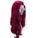 Dark red synthetic lace front wigs