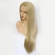 Blonde lace front long straight wig