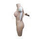 Thin female Body Suit Silicone Breast plate Vagina Naked