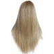 Curly blonde lace front long wig