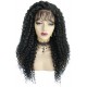 Curly brown lace front long wig