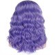 Middle length purple lace front curly wig
