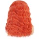 Perruque boulcée cheveux rouges dentelle devant