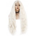 Super longue perruque cheveux blonde bouclée dentelle devant