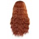 Brown curly middle length wig lace front