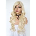 Blonde wavy long wig lace front