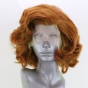Gold lace front curly blonde hair short wig