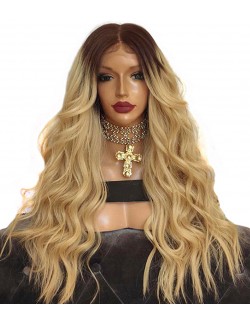 Blonde wavy wig 130% density lace front