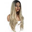 Brown to blonde long lace wig