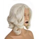 Light golden lace front curly short wig