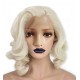 Light golden lace front curly short wig