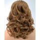 Golden brown lace front curly short wig