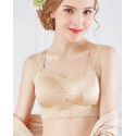 Wide Strap Leisure Skin Color Bras with Silicone Breast Forms