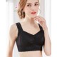 Wide strap Leisure Black Color Bras with Silicone Breast Forms