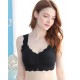 Breezy Lace Front Zip Bra with Silicone Breast Forms
