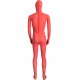 Orange Color Silk Lycra Unisex Full Body Suit