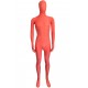 Orange Color Silk Lycra Unisex Full Body Suit