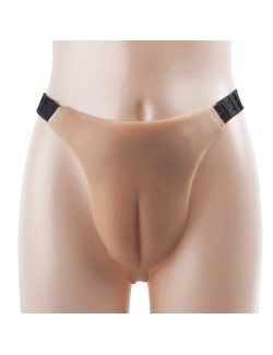 Prothèse vaginale silicone bande élastique noire 