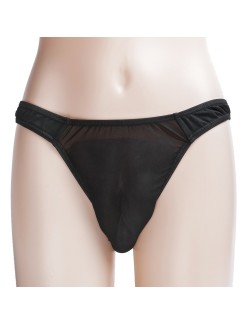 Black thong with silicone fake vagina set